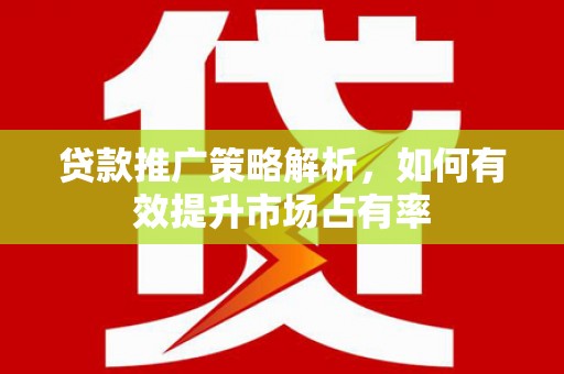 华宁贷款推广策略解析，如何有效提升市场占有率