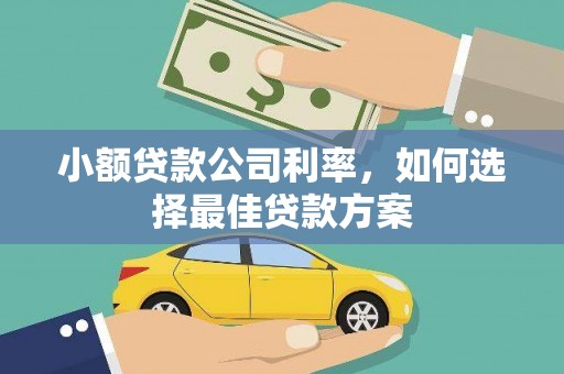 昆明小额贷款公司利率，如何选择最佳贷款方案