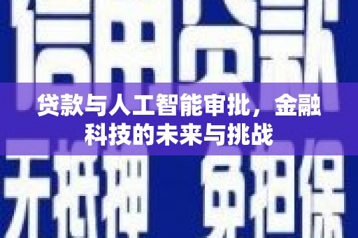 苑里贷款与人工智能审批，金融科技的未来与挑战