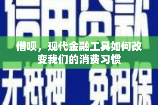 山上借呗，现代金融工具如何改变我们的消费习惯