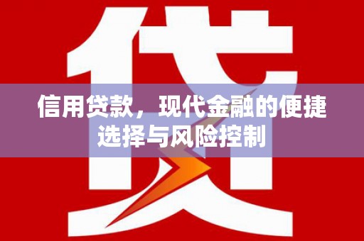 三台信用贷款，现代金融的便捷选择与风险控制