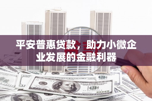 龙口平安普惠贷款，助力小微企业发展的金融利器