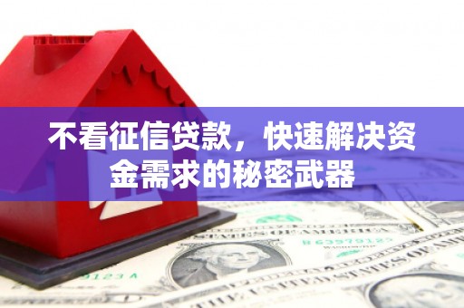 墨江不看征信贷款，快速解决资金需求的秘密武器